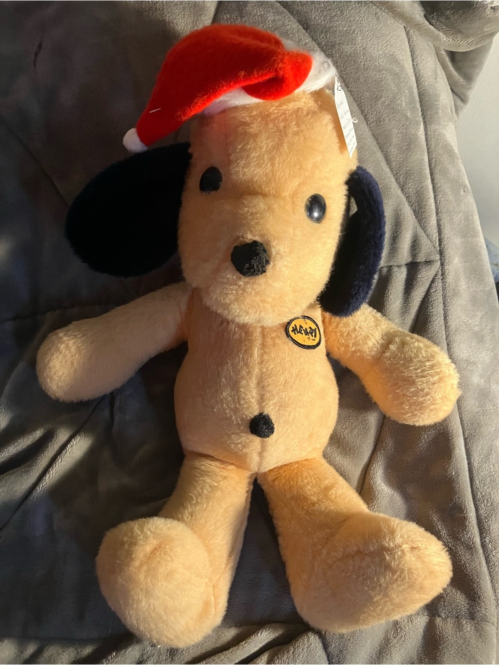 Henry Dog - Vintage  1971 Large Yellow Plush  - Animal Fair 22 Inch With Hat